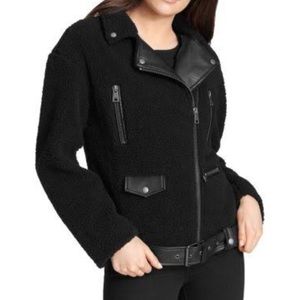 Levi's Faux-Leather-Trimmed Sherpa Moto Jacket